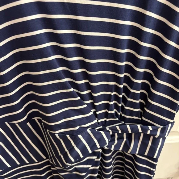Lands' End Navy and White Midi Dress 1X NWOT - Picture 5 of 7